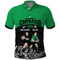 New Zealand and Ireland Rugby Custom Polo Shirt Chicago 2025 Go All Black Shamrocks - Aussie Hoodie