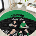 New Zealand and Ireland Rugby Round Carpet Chicago 2025 Go All Black Shamrocks - Aussie Hoodie