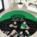 New Zealand and Ireland Rugby Round Carpet Chicago 2025 Go All Black Shamrocks - Aussie Hoodie