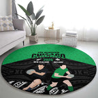 New Zealand and Ireland Rugby Round Carpet Chicago 2025 Go All Black Shamrocks - Aussie Hoodie