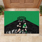 New Zealand and Ireland Rugby Rubber Doormat Chicago 2025 Go All Black Shamrocks - Aussie Hoodie
