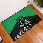 New Zealand and Ireland Rugby Rubber Doormat Chicago 2025 Go All Black Shamrocks - Aussie Hoodie