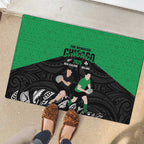 New Zealand and Ireland Rugby Rubber Doormat Chicago 2025 Go All Black Shamrocks - Aussie Hoodie