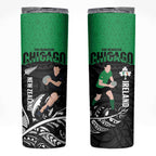 New Zealand and Ireland Rugby Skinny Tumbler Chicago 2025 Go All Black Shamrocks - Aussie Hoodie