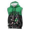 New Zealand and Ireland Rugby Custom Sleeveless Hoodie Chicago 2025 Go All Black Shamrocks - Aussie Hoodie