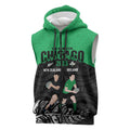 New Zealand and Ireland Rugby Custom Sleeveless Zip Hoodie Chicago 2025 Go All Black Shamrocks LT14