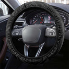 New Zealand and Ireland Rugby Steering Wheel Cover Chicago 2025 Go All Black Shamrocks - Aussie Hoodie