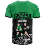 New Zealand and Ireland Rugby Custom T Shirt Chicago 2025 Go All Black Shamrocks - Aussie Hoodie