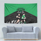 New Zealand and Ireland Rugby Tapestry Chicago 2025 Go All Black Shamrocks - Aussie Hoodie