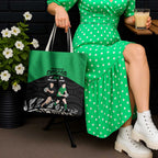 New Zealand and Ireland Rugby Tote Bag Chicago 2025 Go All Black Shamrocks - Aussie Hoodie