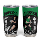 New Zealand and Ireland Rugby Tumbler Cup Chicago 2025 Go All Black Shamrocks - Aussie Hoodie