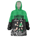 New Zealand and Ireland Rugby Custom Wearable Blanket Hoodie Chicago 2025 Go All Black Shamrocks - Aussie Hoodie