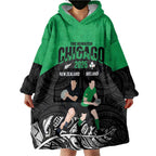 New Zealand and Ireland Rugby Custom Wearable Blanket Hoodie Chicago 2025 Go All Black Shamrocks - Aussie Hoodie