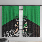 New Zealand and Ireland Rugby Window Curtain Chicago 2025 Go All Black Shamrocks - Aussie Hoodie