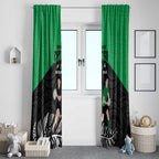 New Zealand and Ireland Rugby Window Curtain Chicago 2025 Go All Black Shamrocks - Aussie Hoodie