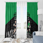New Zealand and Ireland Rugby Window Curtain Chicago 2025 Go All Black Shamrocks - Aussie Hoodie