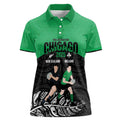 New Zealand and Ireland Rugby Custom Women Polo Shirt Chicago 2025 Go All Black Shamrocks - Aussie Hoodie