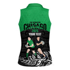 New Zealand and Ireland Rugby Custom Women Sleeveless Polo Shirt Chicago 2025 Go All Black Shamrocks - Aussie Hoodie