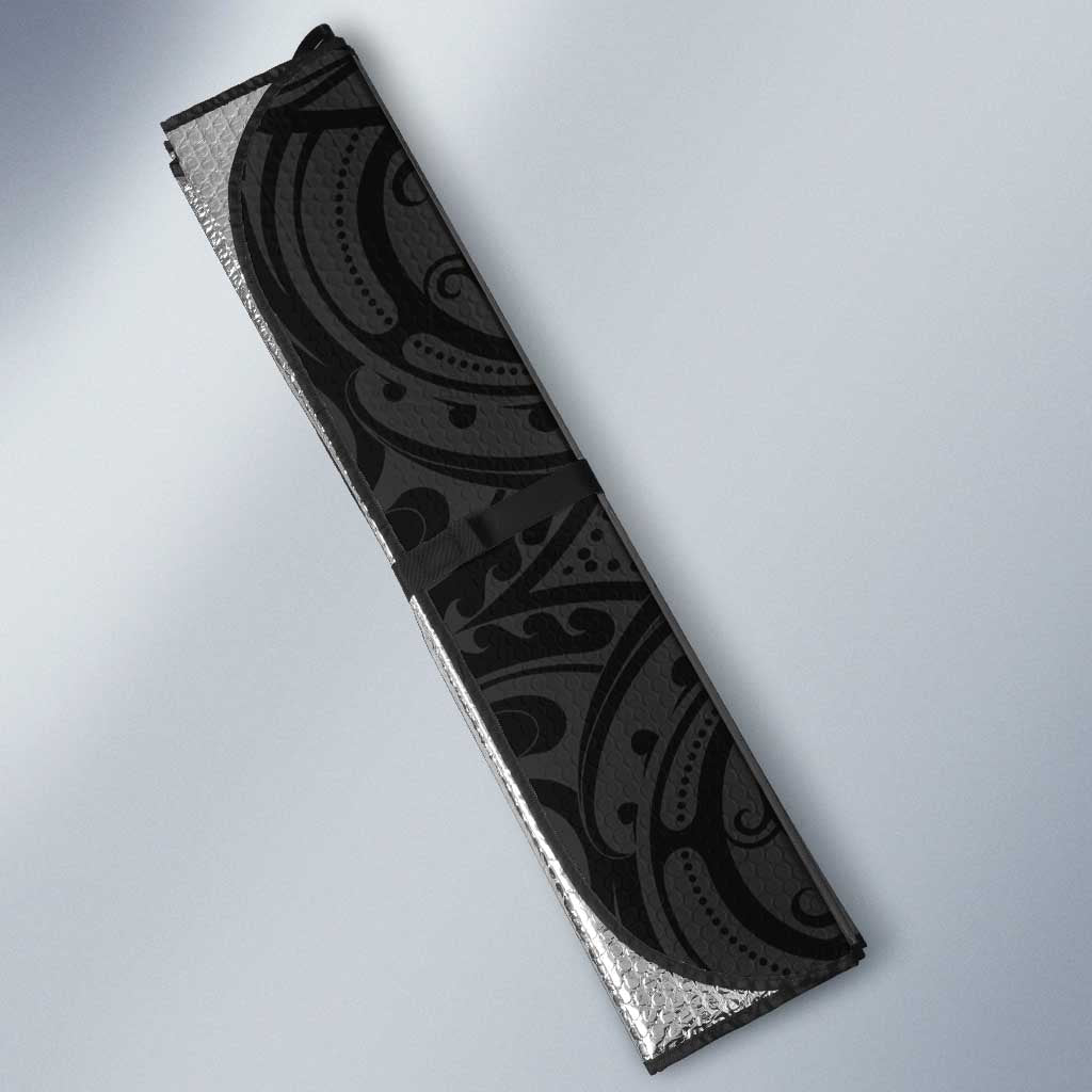 New Zealand and South Africa Rugby Custom Auto Sun Shade Maori Tiki Fern Springboks Kente Pattern - Aussie Hoodie