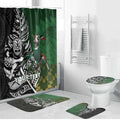 New Zealand and South Africa Rugby Custom Bathroom Set Maori Tiki Fern Springboks Kente Pattern - Aussie Hoodie