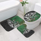 New Zealand and South Africa Rugby Custom Bathroom Set Maori Tiki Fern Springboks Kente Pattern - Aussie Hoodie