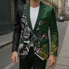 New Zealand and South Africa Rugby Custom Blazer Maori Tiki Fern Springboks Kente Pattern - Aussie Hoodie