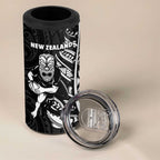 New Zealand and South Africa Rugby 4 in 1 Can Cooler Tumbler Maori Tiki Fern Springboks Kente Pattern - Aussie Hoodie
