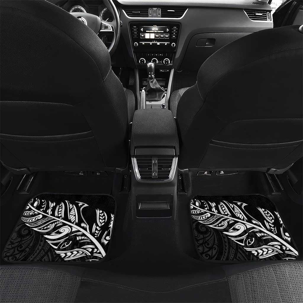 New Zealand and South Africa Rugby Custom Car Mats Maori Tiki Fern Springboks Kente Pattern - Aussie Hoodie