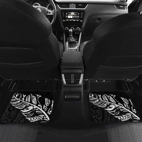 New Zealand and South Africa Rugby Custom Car Mats Maori Tiki Fern Springboks Kente Pattern - Aussie Hoodie