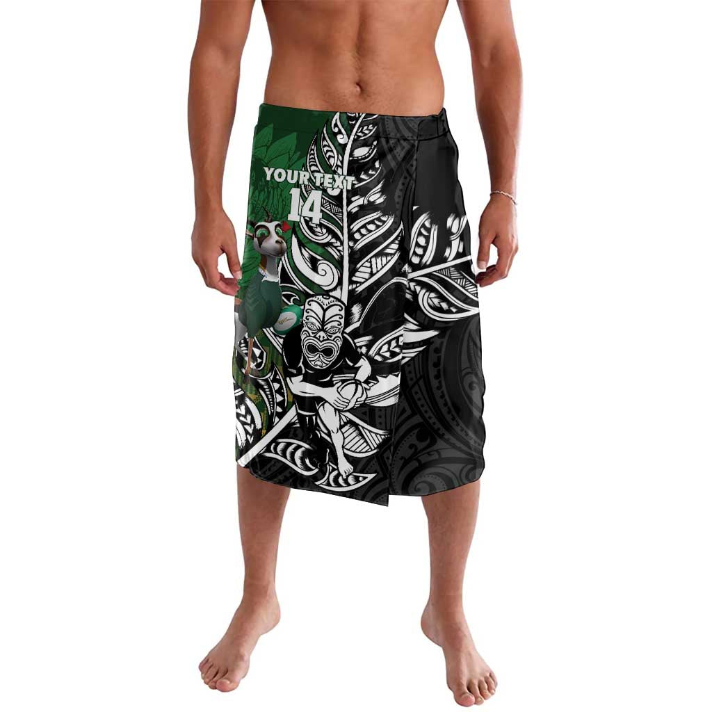 New Zealand and South Africa Rugby Custom Lavalava Maori Tiki Fern Springboks Kente Pattern - Aussie Hoodie