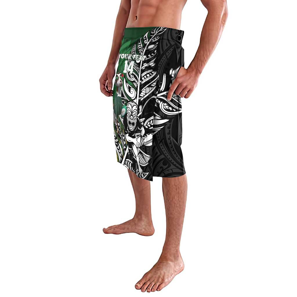 New Zealand and South Africa Rugby Custom Lavalava Maori Tiki Fern Springboks Kente Pattern - Aussie Hoodie