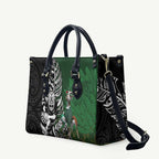 New Zealand and South Africa Rugby Custom Leather Bag Maori Tiki Fern Springboks Kente Pattern - Aussie Hoodie