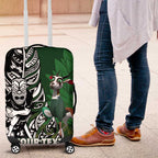 New Zealand and South Africa Rugby Custom Luggage Cover Maori Tiki Fern Springboks Kente Pattern - Aussie Hoodie