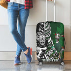 New Zealand and South Africa Rugby Custom Luggage Cover Maori Tiki Fern Springboks Kente Pattern - Aussie Hoodie