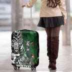 New Zealand and South Africa Rugby Custom Luggage Cover Maori Tiki Fern Springboks Kente Pattern - Aussie Hoodie