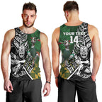 New Zealand and South Africa Rugby Custom Men Tank Top Maori Tiki Fern Springboks Kente Pattern - Aussie Hoodie