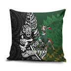 New Zealand and South Africa Rugby Custom Pillow Cover Maori Tiki Fern Springboks Kente Pattern - Aussie Hoodie