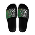 New Zealand and South Africa Rugby Custom Slide Sandals Maori Tiki Fern Springboks Kente Pattern - Aussie Hoodie