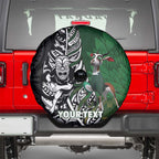 New Zealand and South Africa Rugby Custom Spare Tire Cover Maori Tiki Fern Springboks Kente Pattern - Aussie Hoodie