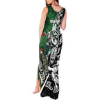 New Zealand and South Africa Rugby Custom Tank Maxi Dress Maori Tiki Fern Springboks Kente Pattern - Aussie Hoodie