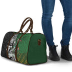 New Zealand and South Africa Rugby Custom Travel Bag Maori Tiki Fern Springboks Kente Pattern - Aussie Hoodie