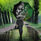 New Zealand and South Africa Rugby Custom Umbrella Maori Tiki Fern Springboks Kente Pattern - Aussie Hoodie