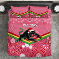 custom-panthers-rugby-christmas-bedding-set-merry-xmas-2023-mix-aboriginal-art-pink-version