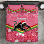 custom-panthers-rugby-christmas-bedding-set-merry-xmas-2023-mix-aboriginal-art-pink-version