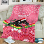 custom-panthers-rugby-christmas-blanket-merry-xmas-2023-mix-aboriginal-art-pink-version