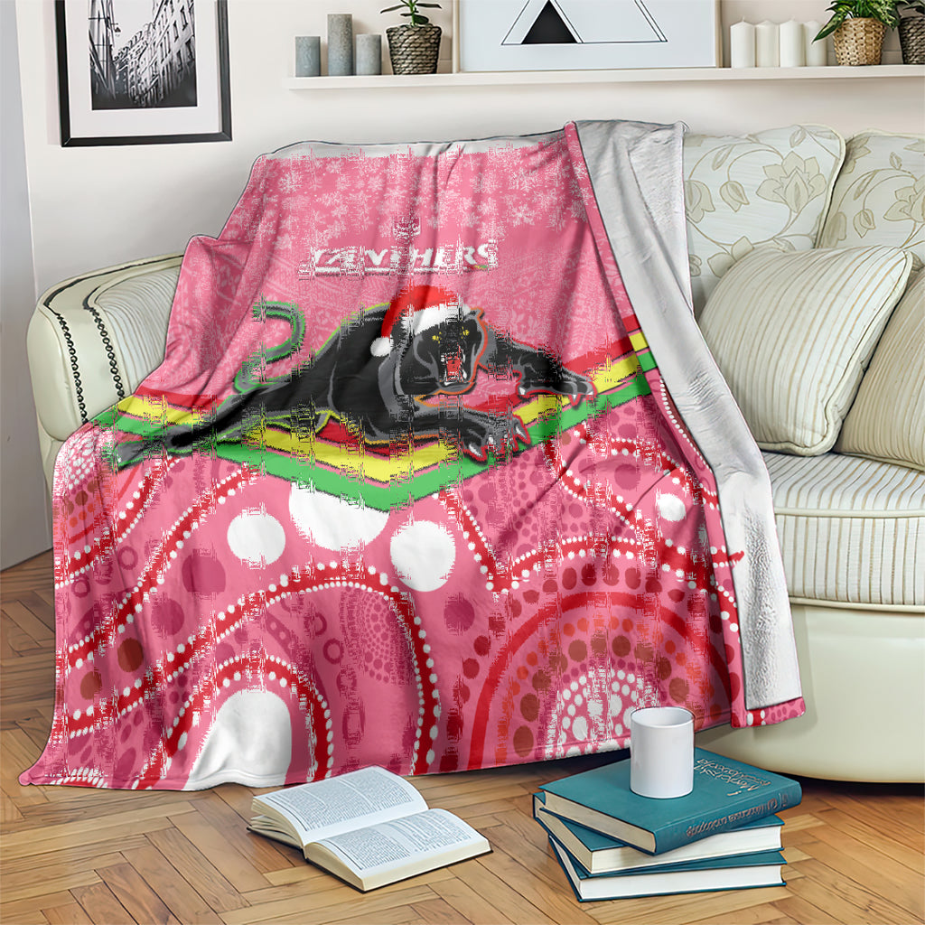 custom-panthers-rugby-christmas-blanket-merry-xmas-2023-mix-aboriginal-art-pink-version
