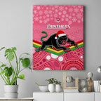 custom-panthers-rugby-christmas-canvas-wall-art-merry-xmas-2023-mix-aboriginal-art-pink-version
