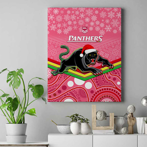 custom-panthers-rugby-christmas-canvas-wall-art-merry-xmas-2023-mix-aboriginal-art-pink-version