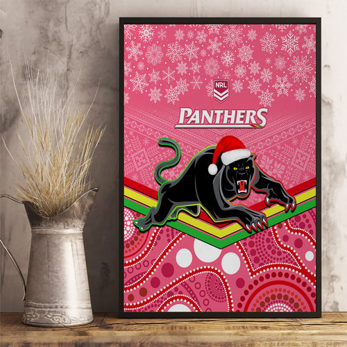 custom-panthers-rugby-christmas-canvas-wall-art-merry-xmas-2023-mix-aboriginal-art-pink-version