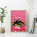 custom-panthers-rugby-christmas-canvas-wall-art-merry-xmas-2023-mix-aboriginal-art-pink-version